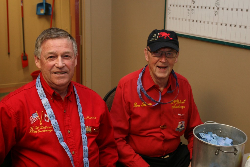 Jim Renaud and Ron Shane are the raffle ticketmasters.