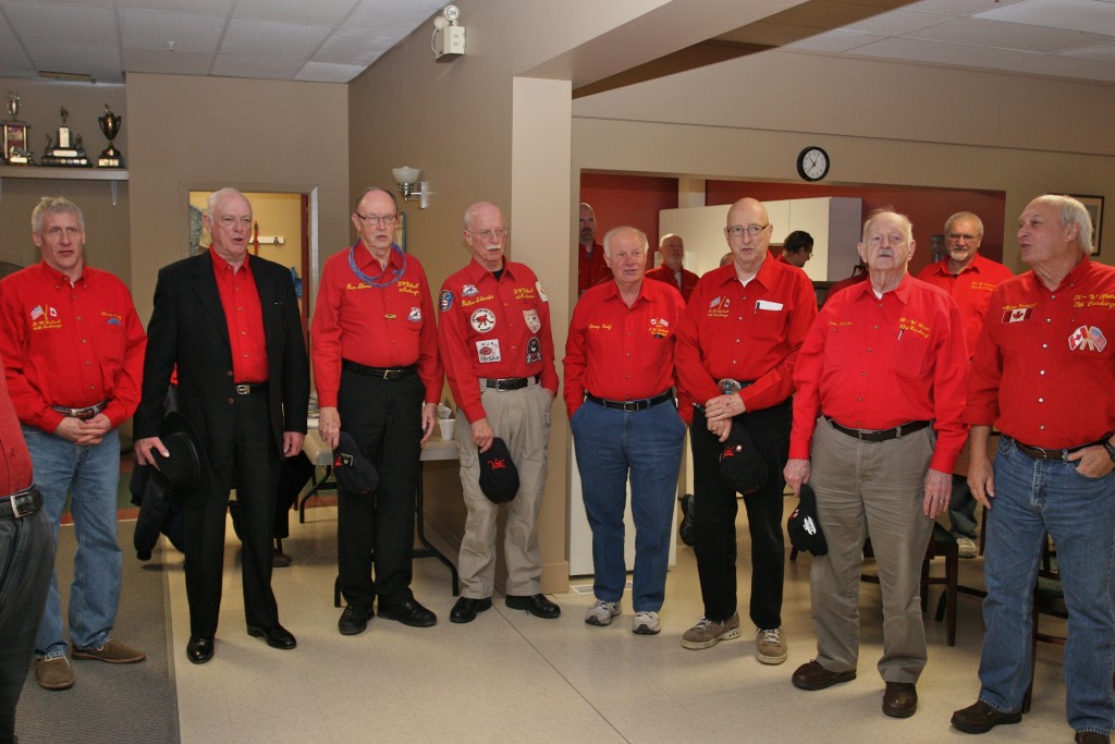 The choir: Steve Rietz, Don Fanstone, Ron Shane, Dallas Schneider, Gerry Dolff, Ken Zryd, Dave Hesse and Marty Verhoeven.